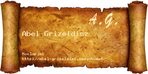Abel Grizeldisz névjegykártya